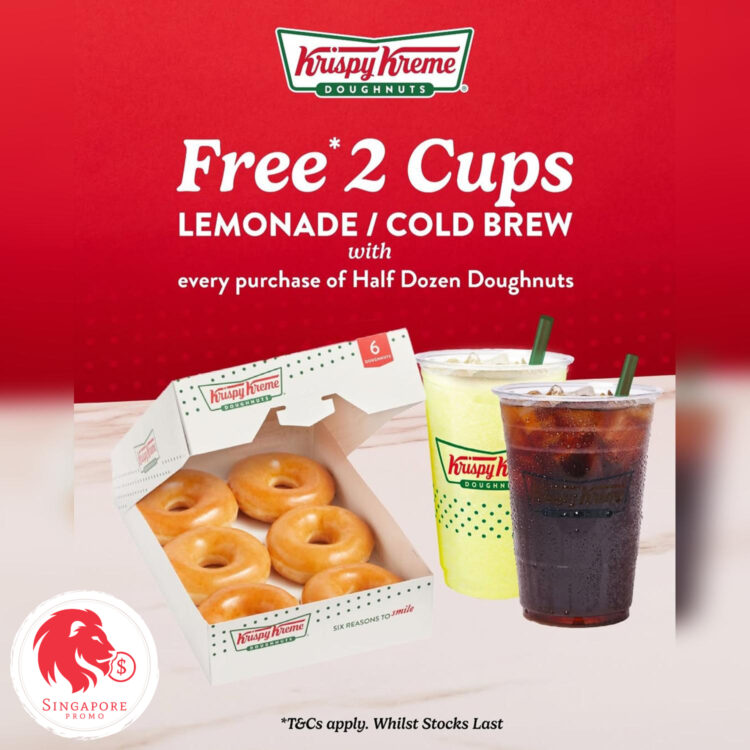 Krispy Kreme - 2 FREE Cups of Lemonade - Singapore Promo