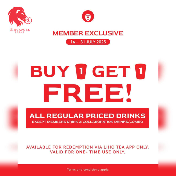 LiHO Tea - 1 FOR 1 Drinks - Singapore Promo