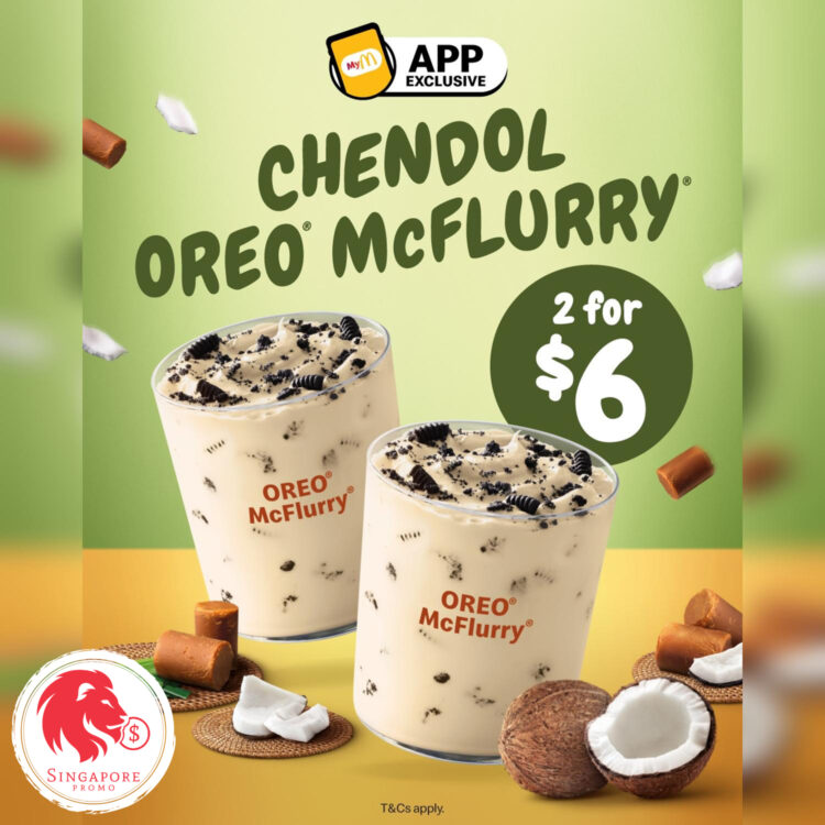 McDonald's - 2 FOR $6 Chendol Oreo McFlurry - Singapore Promo