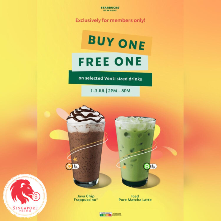Starbucks - 1-FOR-1 Selected Venti-sized Drinks - Singapore Promo