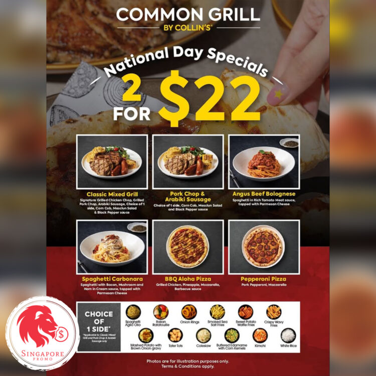 Common Grill - 2 Selected Specials for $22 - Singapore Promo