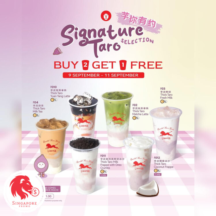 LiHO Tea - Buy 2 Get 1 FREE Signature Taro Selection - Singapore Promo