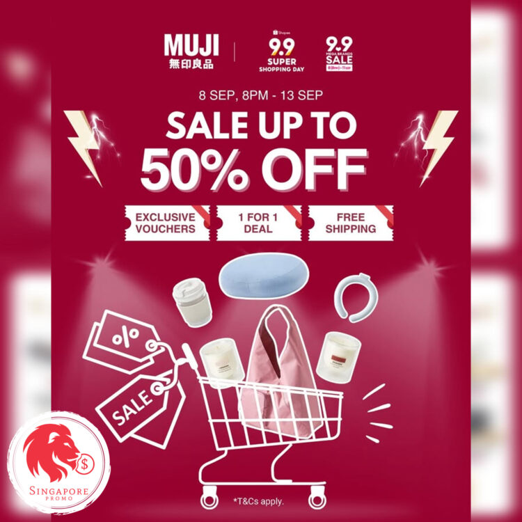 MUJI - 50% OFF 9.9 Online Sale - Singapore Promo