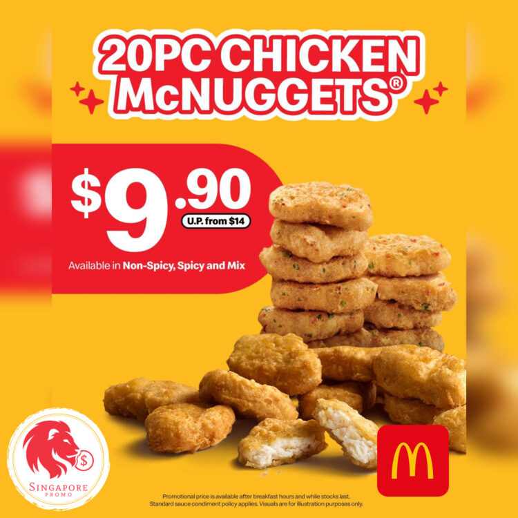 McDonald's - 20pc Chicken McNuggets for $9.90 - Singapore Promo