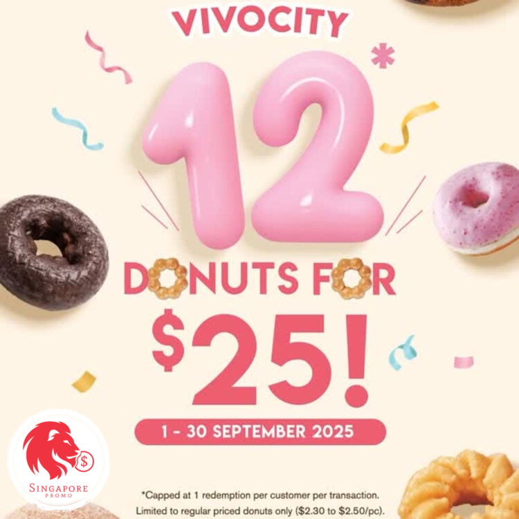 Mister Donut - 12 Donuts for $25 - Singapore Promo