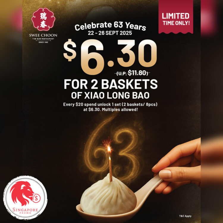 Swee Choon Tim Sum Restaurant - 2 baskets of Xiao Long Bao for $6.30 - Singapore Promo