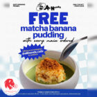 All Hands Cafe - FREE Matcha Banana Pudding - Singapore Promo