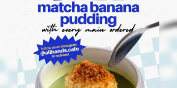 All Hands Cafe - FREE Matcha Banana Pudding - Singapore Promo