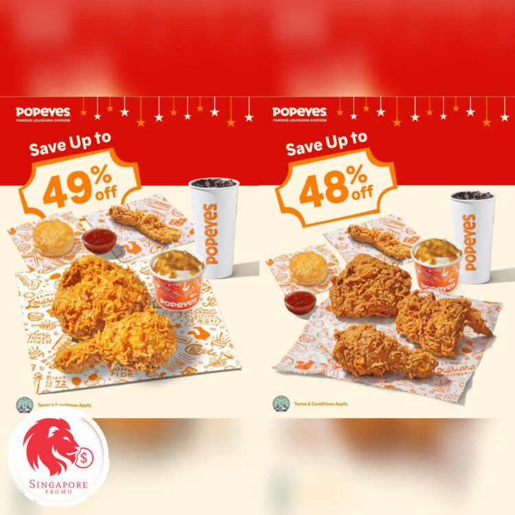 Popeyes - Up to 49% OFF Chicken Festive Combos - Singapore Promo