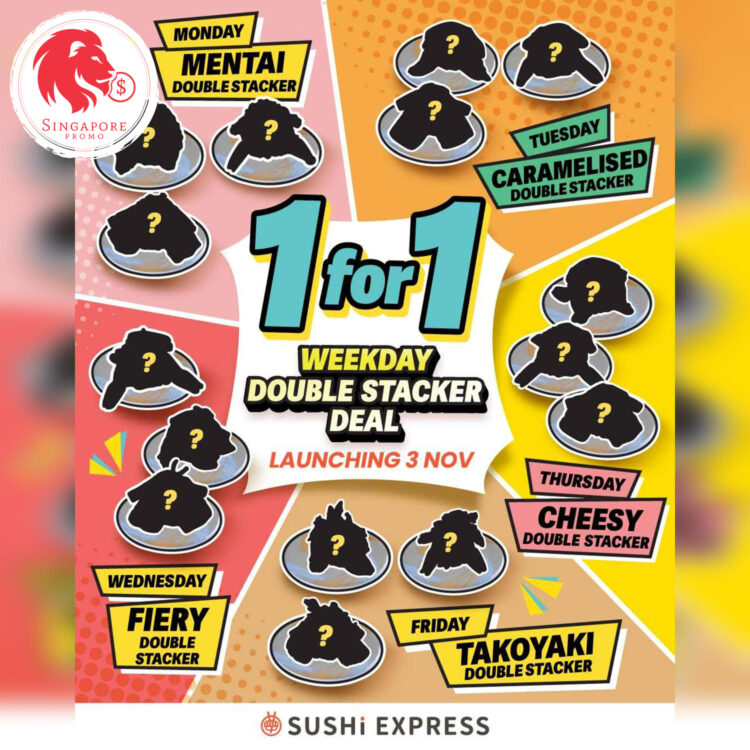 Sushi Express - 1-for-1 Double Stacker - Singapore Promo