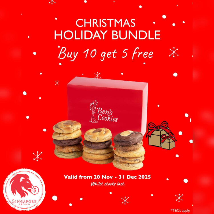 Ben's Cookies - Buy 10 Get 5 FREE Cookies - Singapore Promo