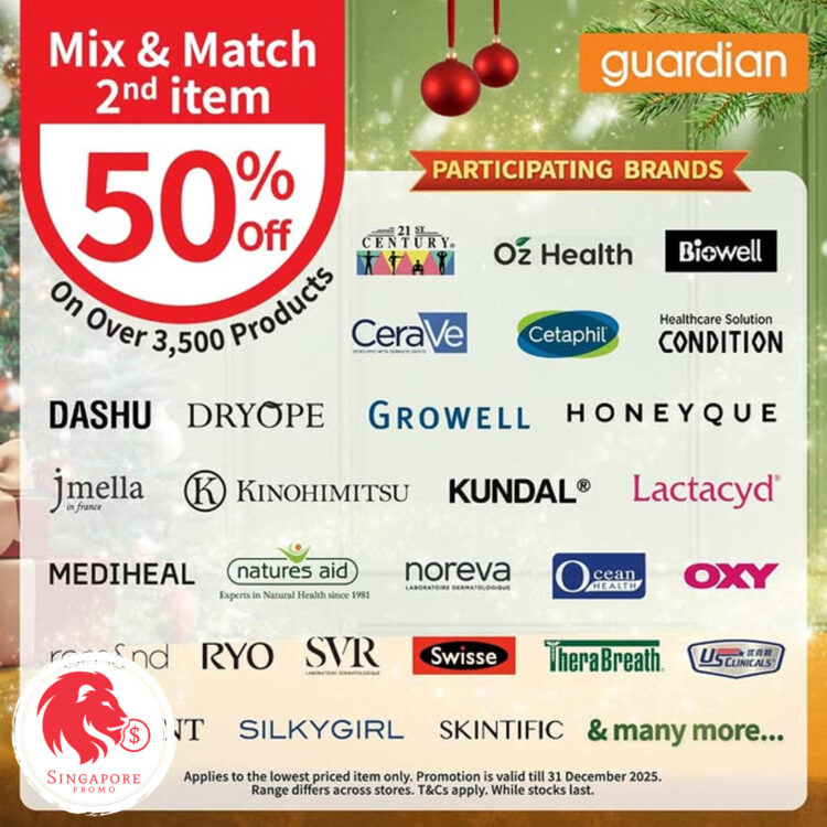 Guardian - 50% OFF 2nd Item - Singapore Promo
