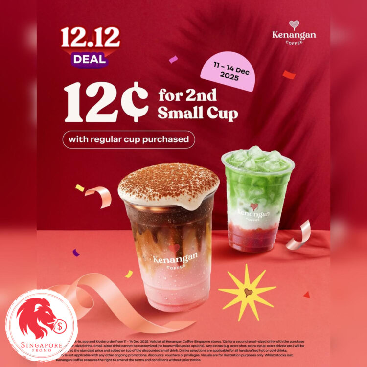 Kenangan Coffee Singapore - $0.12 2nd Mall Cup - Singapore Promo