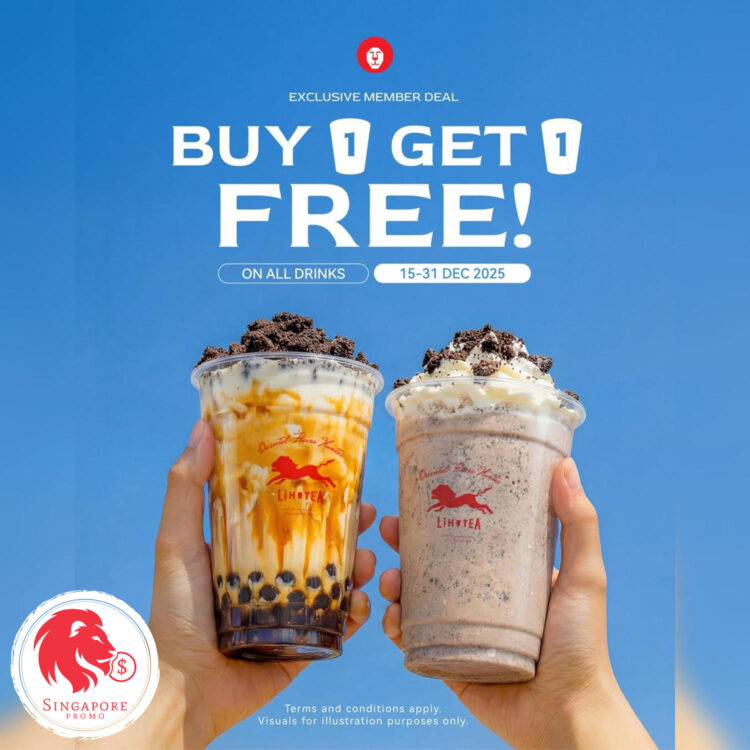 LiHO Tea - 1-FOR-1 All Drinks - Singapore Promo