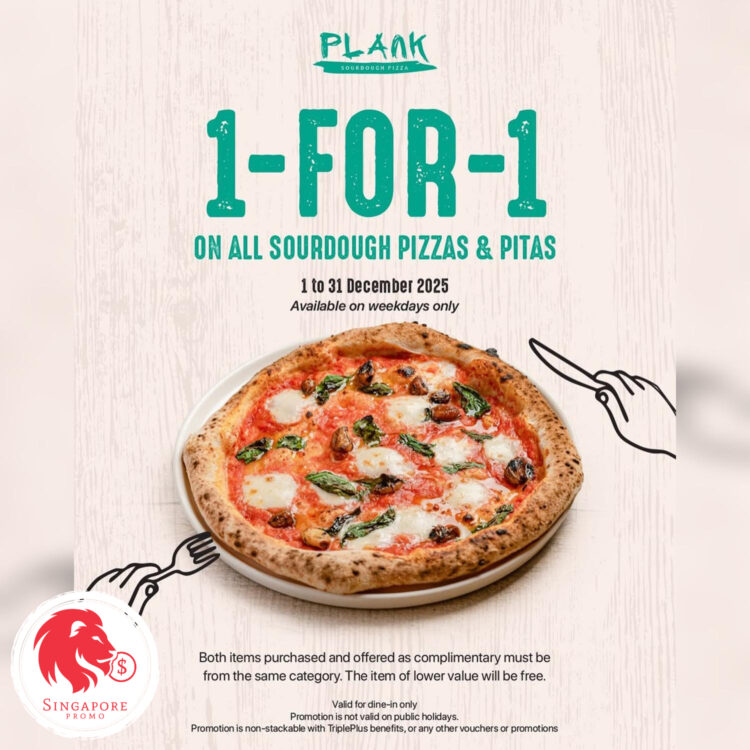 Plank Sourdough Pizza - 1 FOR 1 Sourdough Duo - Singapore Promo
