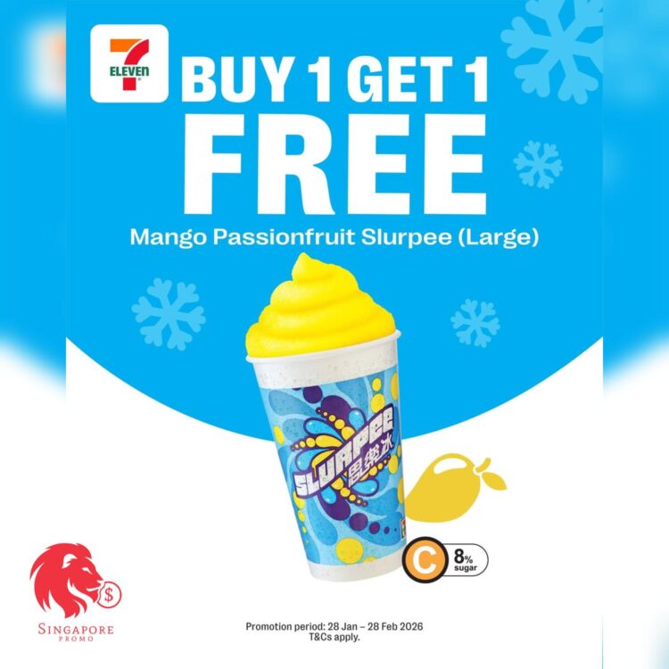 7-Eleven - BUY 1 GET 1 FREE Mango Passionfruit Slurpee- Singapore Promo