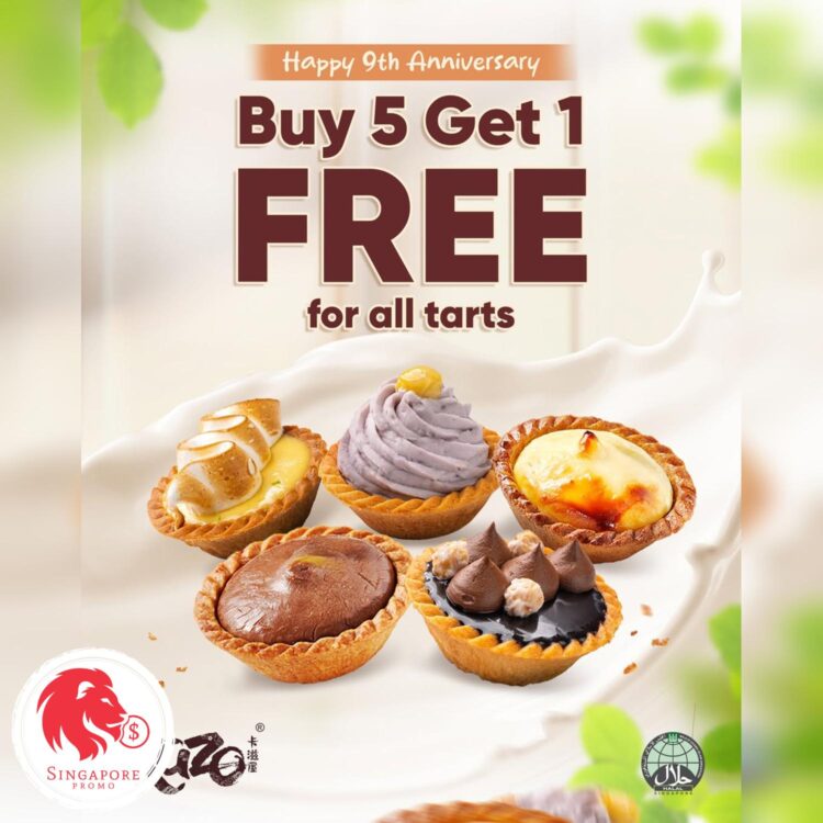 Kazo Singapore - Buy 5 FREE 1 tart FOR all walk-in purchases! - Singapore Promo