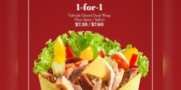 MOS Burger - 1 FOR 1 Yuletide Glazed Duck Wrap- Singapore Promo