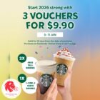 Starbucks - Get 3 Vouchers at $9.90 - Singapore Promo
