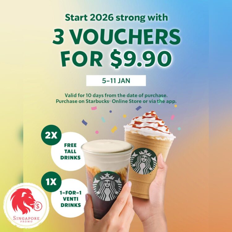Starbucks - Get 3 Vouchers at $9.90 - Singapore Promo