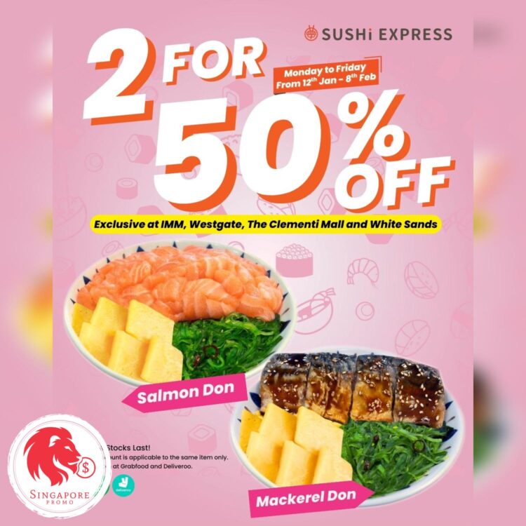 Sushi Express - 2 FOR 50% OFF Dons - Singapore Promo