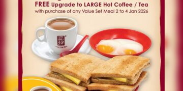 Ya Kun Kaya Toast - FREE upgrade to a large hot coffee or tea! - Singapore Promo