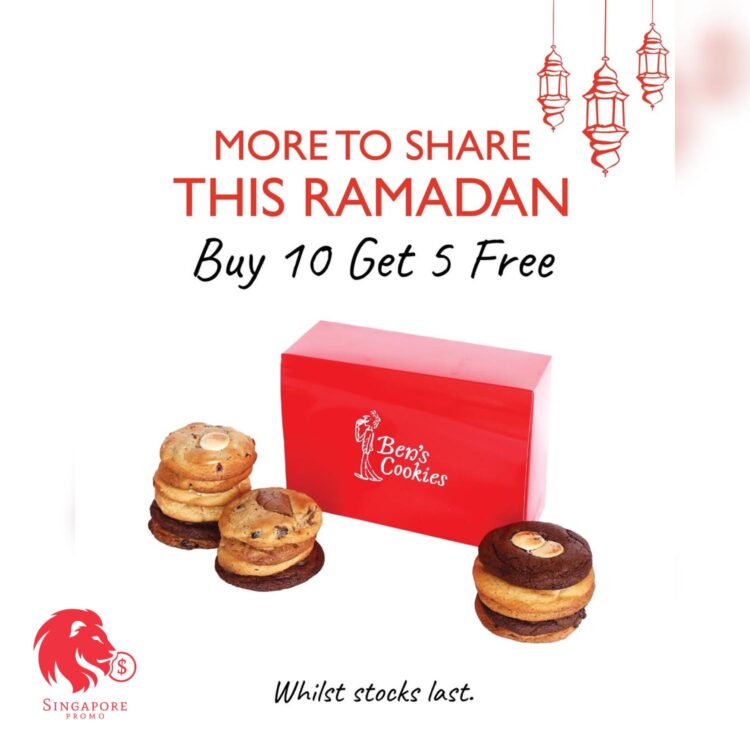 Ben's Cookies - Buy 10 Get 5 Free Cookies - Singapore Promo