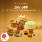 Cedele - 20% OFF All CNY Items & Signature Cakes- Singapore Promo