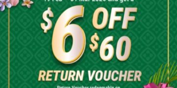Giant Supermarket - $6 OFF $60 Return Voucher - Singapore Promo