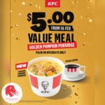 KFC - $5 Golden Pumpkin Porridge Value Meal - Singapore Promo