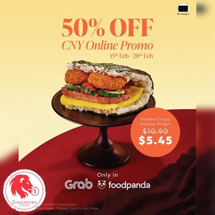 Mr Onigiri - 50% OFF Crispy Scallop Onigiri - Singapore Promo