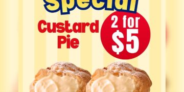Beard Papa's - $5 2 Custard Pie Cream Puffs - Singapore Promo