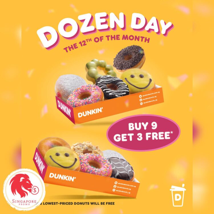 Dunkin' Donuts - Buy 9 Get 3 Free Donuts - Singapore Promo