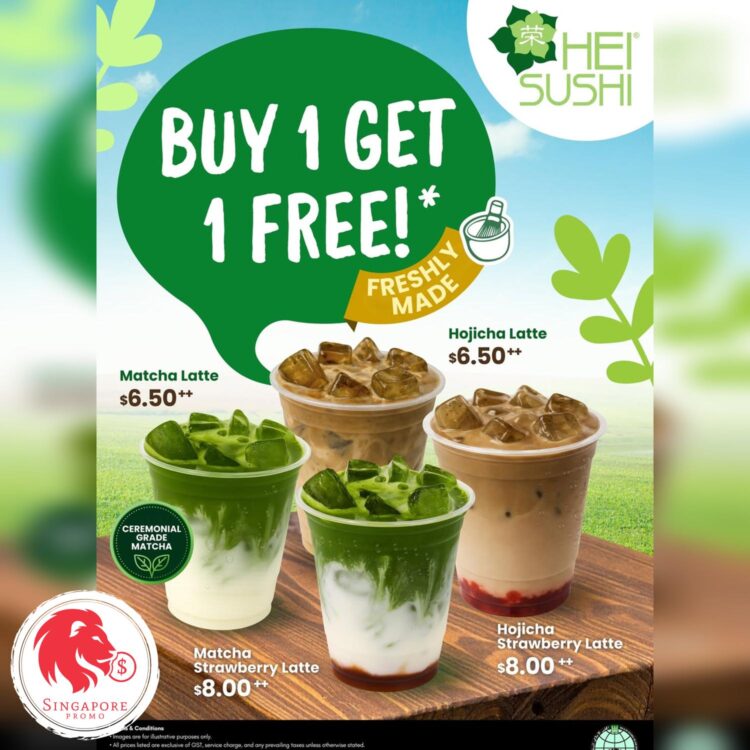 Hei Sushi - Buy 1 Get 1 FREE Matcha & Hojicha Series - Singapore Promo