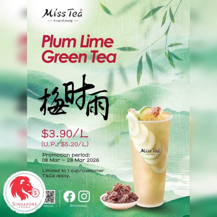 Miss Tea - $3.90 Plum Lime Green Tea - Singapore Promo