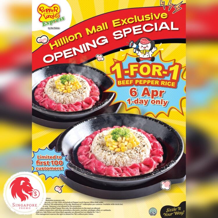 Pepper Lunch Express - 1-FOR-1 Beef Pepper Rice - Singapore Promo