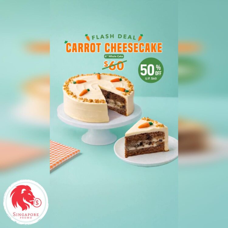 The Coffee Bean & Tea Leaf - 50% OFF Easter Carrot Cheesecake - Singapore Promo