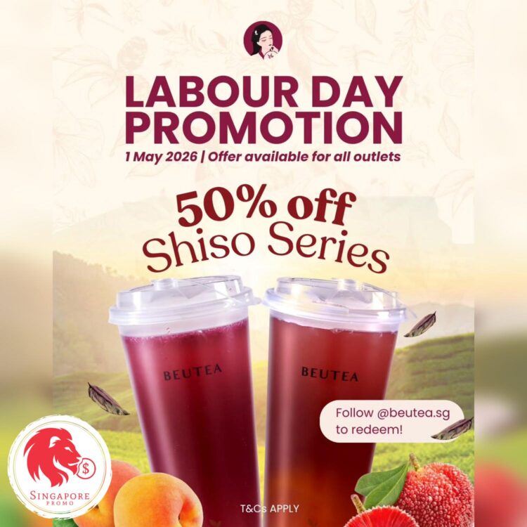 Beutea - 50% OFF Shio Drinks - Singapore Promo