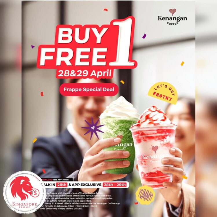 Kenangan Coffee - Buy 1 FREE 1 Frappe - Singapore Promo