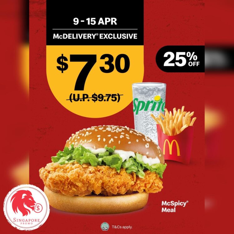 McDonald's - 25% OFF McSpicy Meal - Singapore Promo
