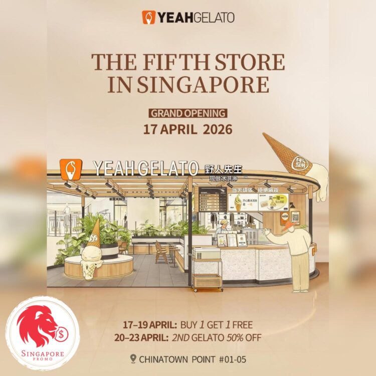 Yeah Gelato - Buy 1 Get 1 FREE Yeah Gelato - Singapore Promo