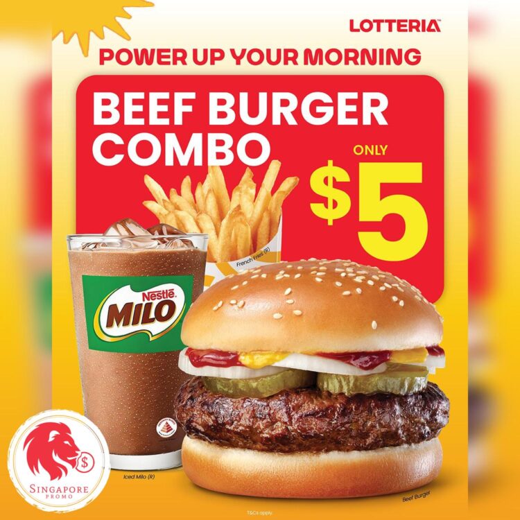 Lotteria - $5 Beef Burger Combo - Singapore Promo