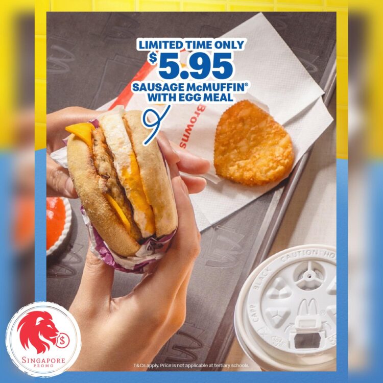 McDonald's - $5.95+ Sausage Egg McMuffin Meal - Singapore Promo