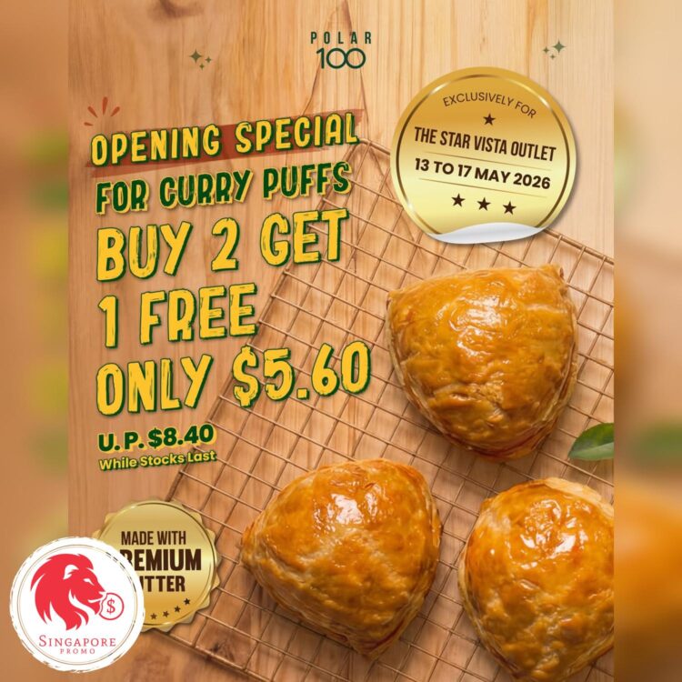 Polar Puffs & Cakes - Buy 2 Curry Puffs Get 1 FREE - Singapore Promo