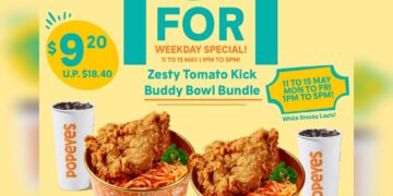 Popeyes - 1-FOR-1 Zesty Tomato Kick Buddy Bowl - Singapore Promo