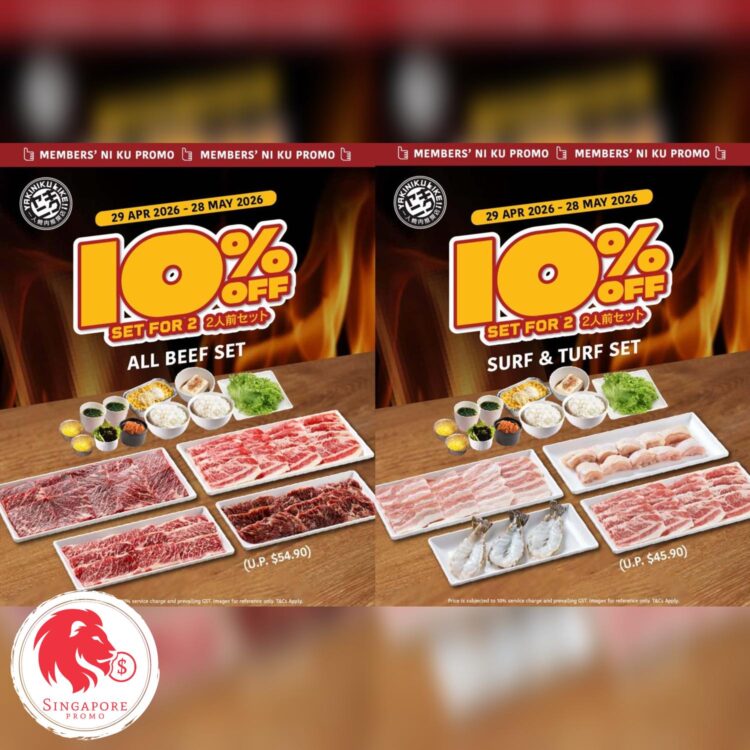 Yakiniku Like - 10% OFF Set for 2 Pax - Singapore Promo