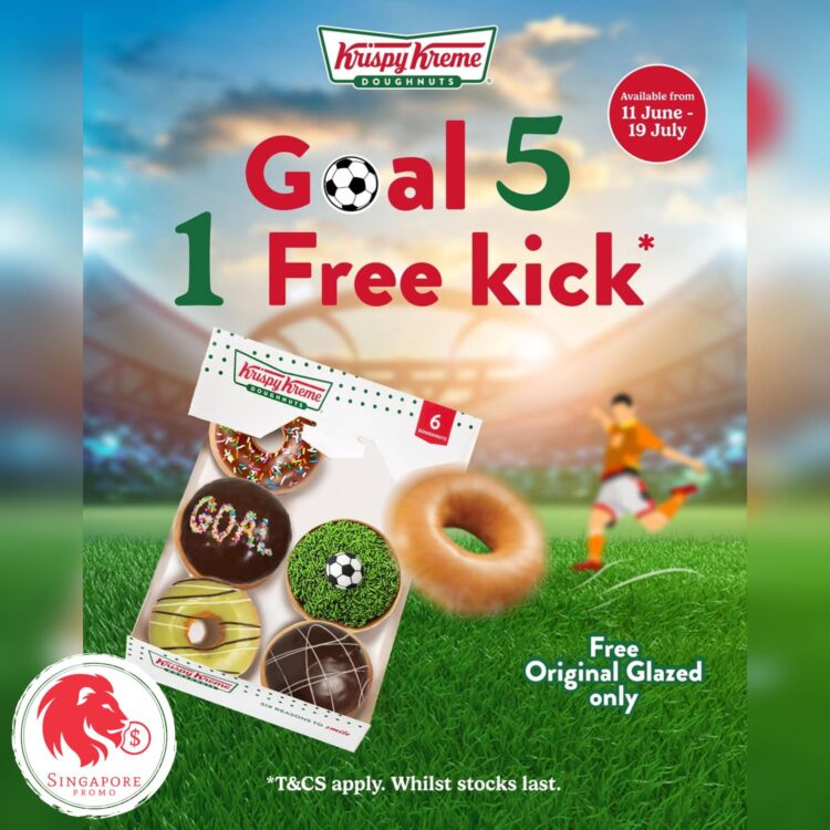 Krispy Kreme - Buy 5 FREE 1 World Cup Special - Singapore Promo