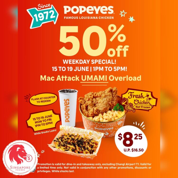 Popeyes - 50% OFF Mac Attack Umami - Singapore Promo