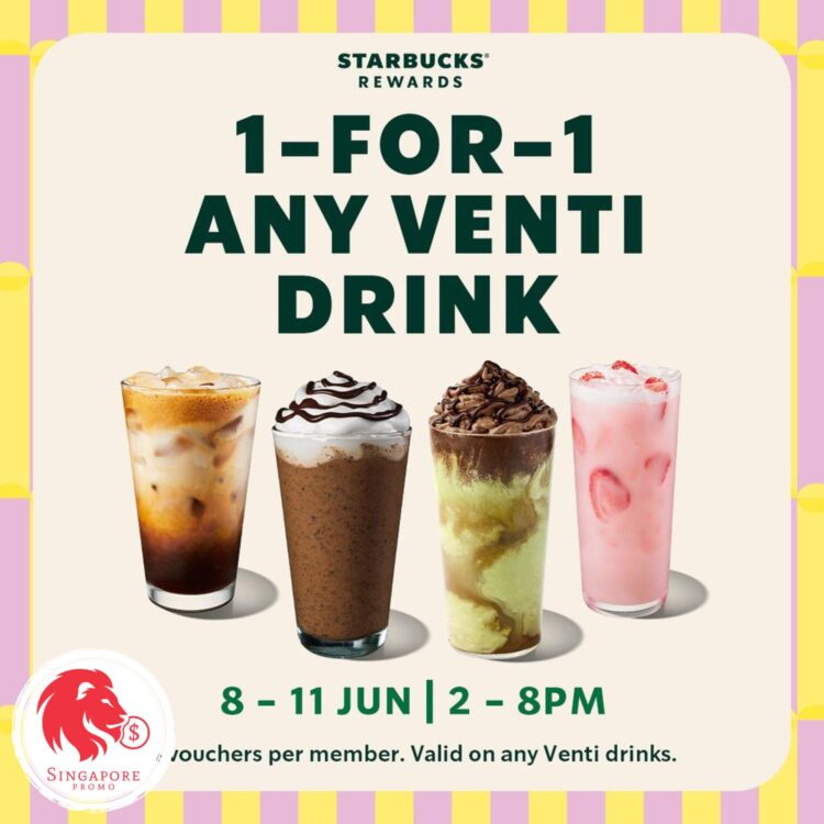 Starbucks - Buy 1 Get 1 Venti Drink - Singapore Promo