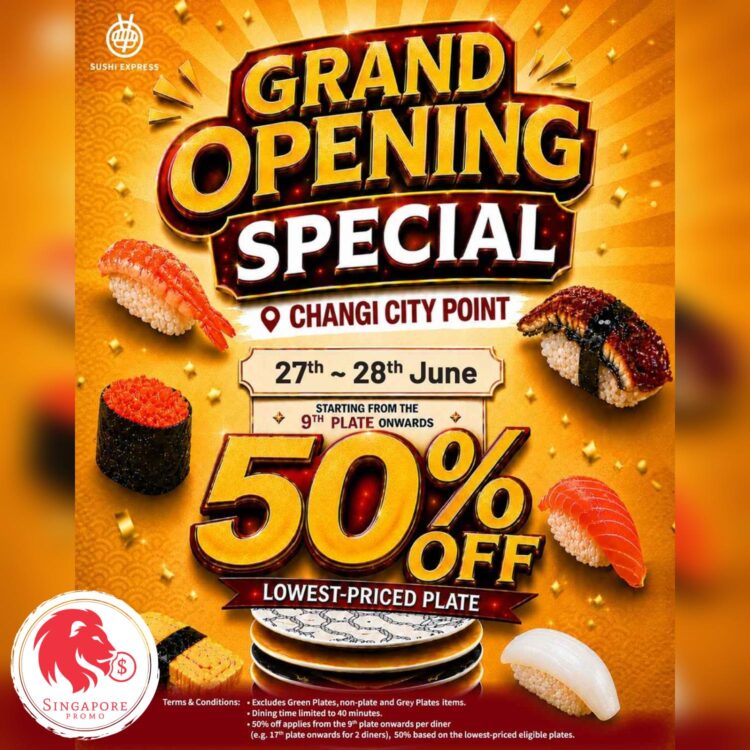 Sushi Express - 50% OFF 9th Plate Onwards - Singapore Promo